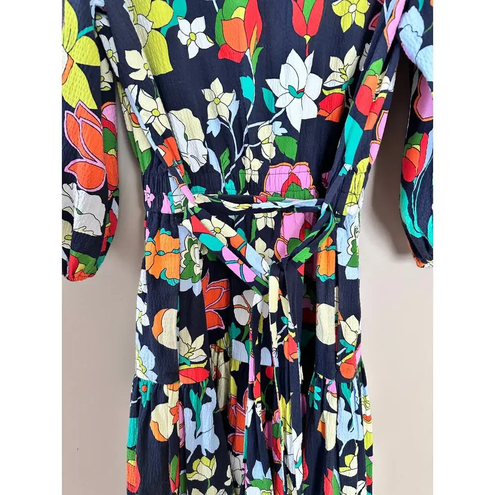 Kate Spade Flower Bed Lawn Floral Midi Dress - Picture 7 of 9